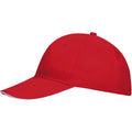 Red-White - Side - SOLS Unisex Buffalo 6 Panel Baseball Cap