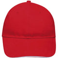 Red-White - Lifestyle - SOLS Unisex Buffalo 6 Panel Baseball Cap