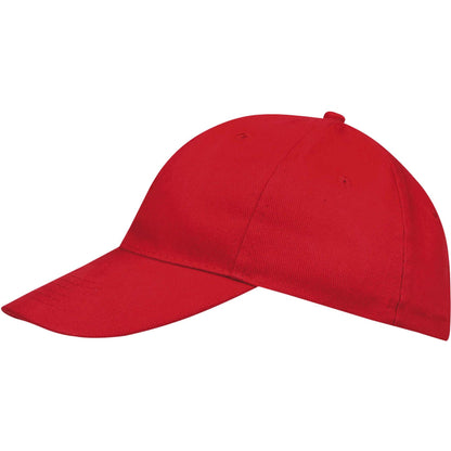 Red - Side - SOLS Unisex Buffalo 6 Panel Baseball Cap
