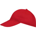 Red - Side - SOLS Unisex Buffalo 6 Panel Baseball Cap