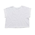 White - Front - Mantis Womens-Ladies Organic Cropped T-Shirt
