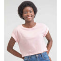 Soft Pink - Back - Mantis Womens-Ladies Organic Cropped T-Shirt