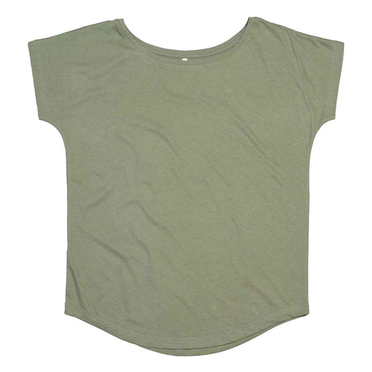 Soft Olive - Front - Mantis Womens-Ladies Loose Fit T-Shirt