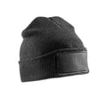 Black - Front - Result Adults Unisex Double Knit Thinsulate Printers Beanie
