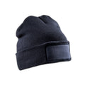 Navy - Front - Result Adults Unisex Double Knit Thinsulate Printers Beanie