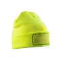 Fluorescent Yellow - Front - Result Adults Unisex Double Knit Thinsulate Printers Beanie