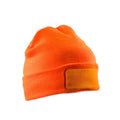 Fluorescent Orange - Front - Result Adults Unisex Double Knit Thinsulate Printers Beanie