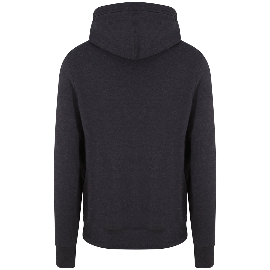Black Smoke - Back - AWDis Adults Unisex Cross Neck Hoodie