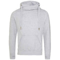 Heather Grey - Front - AWDis Adults Unisex Cross Neck Hoodie