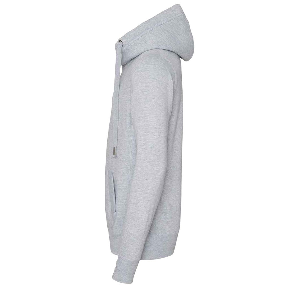 Heather Grey - Side - AWDis Adults Unisex Cross Neck Hoodie