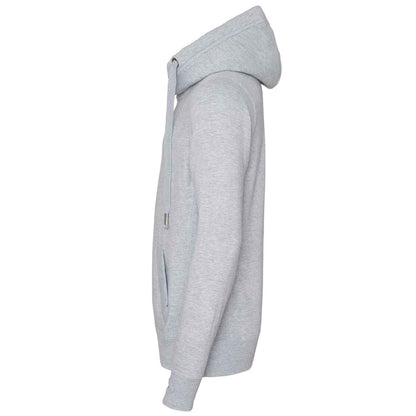 Heather Grey - Side - AWDis Adults Unisex Cross Neck Hoodie