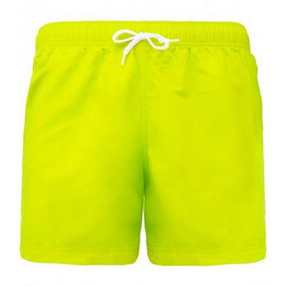 Fluorescent Yellow - Front - Proact Adults Unisex Swimming Shorts