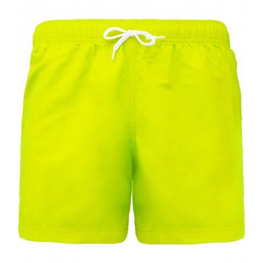 Fluorescent Yellow - Front - Proact Adults Unisex Swimming Shorts