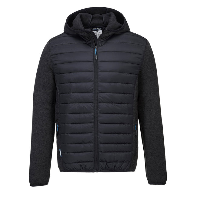 Grey Marl-Black - Front - Portwest Adults Unisex KX3 Baffle Padded Jacket