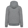 Slub Grey Heather - Back - Kariban Vintage Sherpa Lined Hooded Sweatshirt
