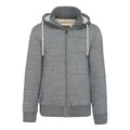 Slub Grey Heather - Front - Kariban Vintage Sherpa Lined Hooded Sweatshirt