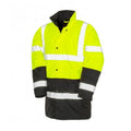 Fluorescent Yellow-Black - Side - Result Adults Unisex Core Motorway Two Tone Safety Jacket