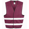 Burgundy - Front - Result Adults Unisex Core Enhanced Vis Vest