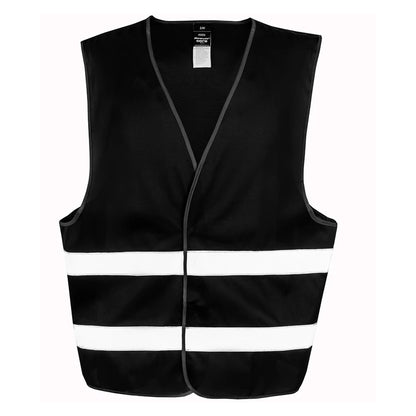 Black - Front - Result Adults Unisex Core Enhanced Vis Vest