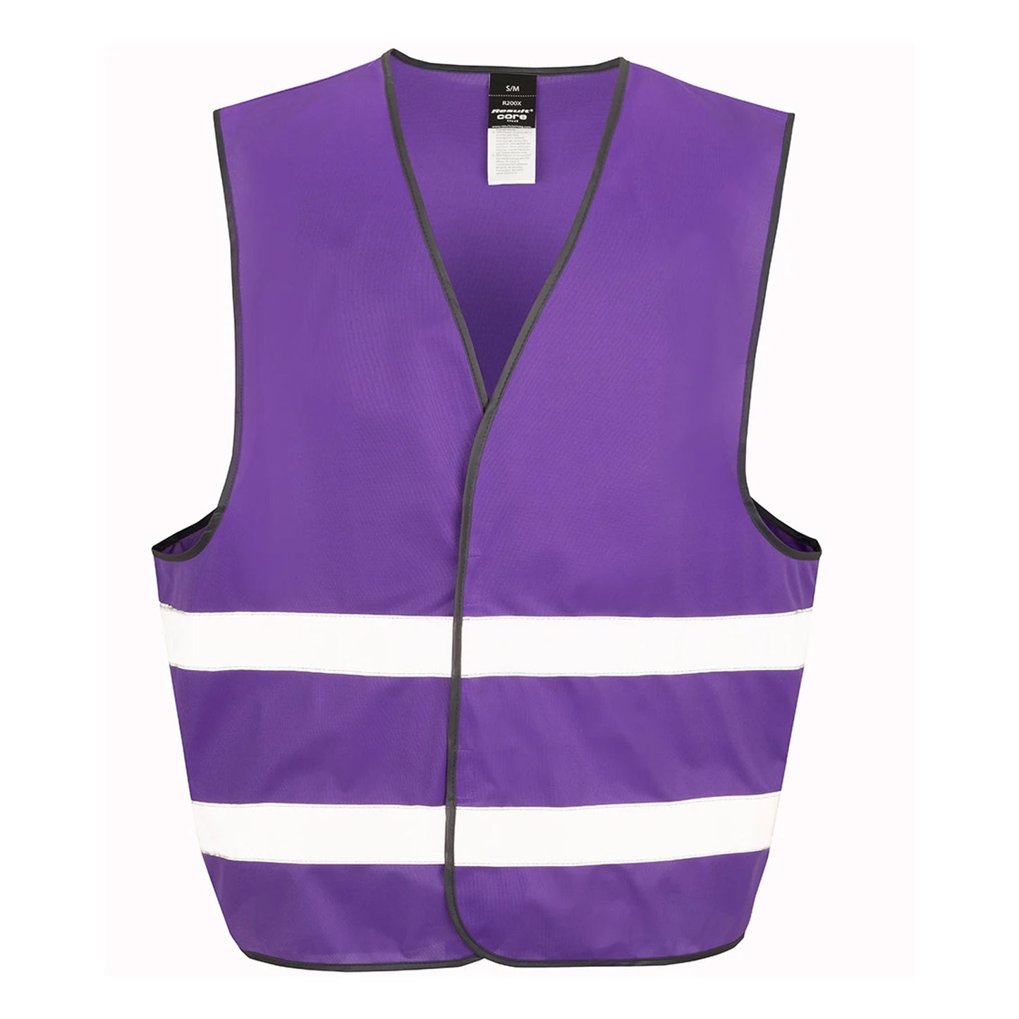 Purple - Front - Result Adults Unisex Core Enhanced Vis Vest
