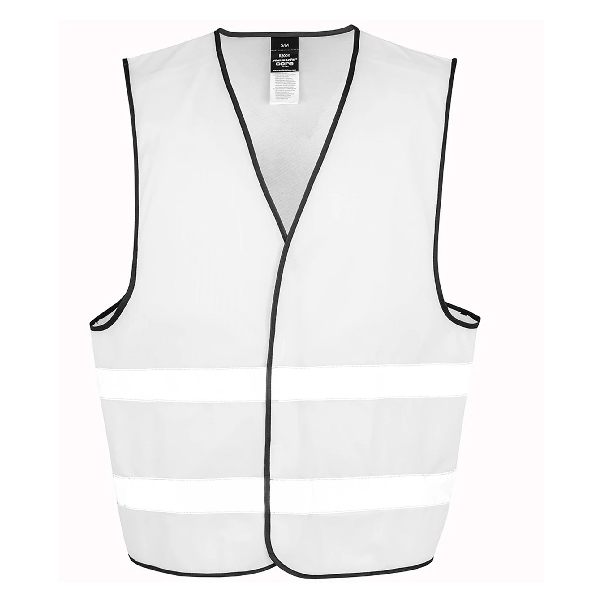 White - Front - Result Adults Unisex Core Enhanced Vis Vest