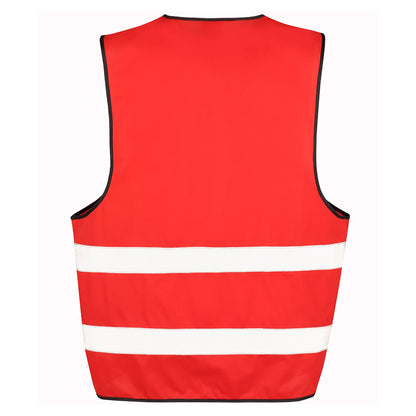 Red - Back - Result Adults Unisex Core Enhanced Vis Vest
