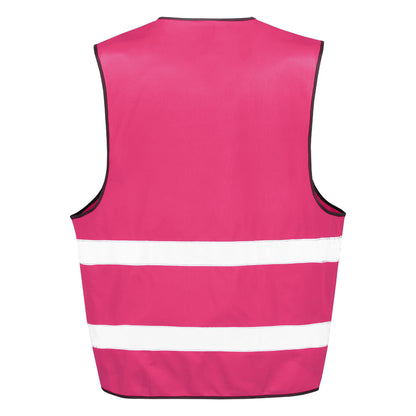 Raspberry - Back - Result Adults Unisex Core Enhanced Vis Vest