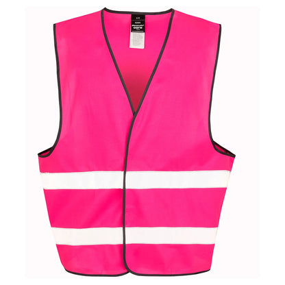 Fluorescent Pink - Front - Result Adults Unisex Core Enhanced Vis Vest
