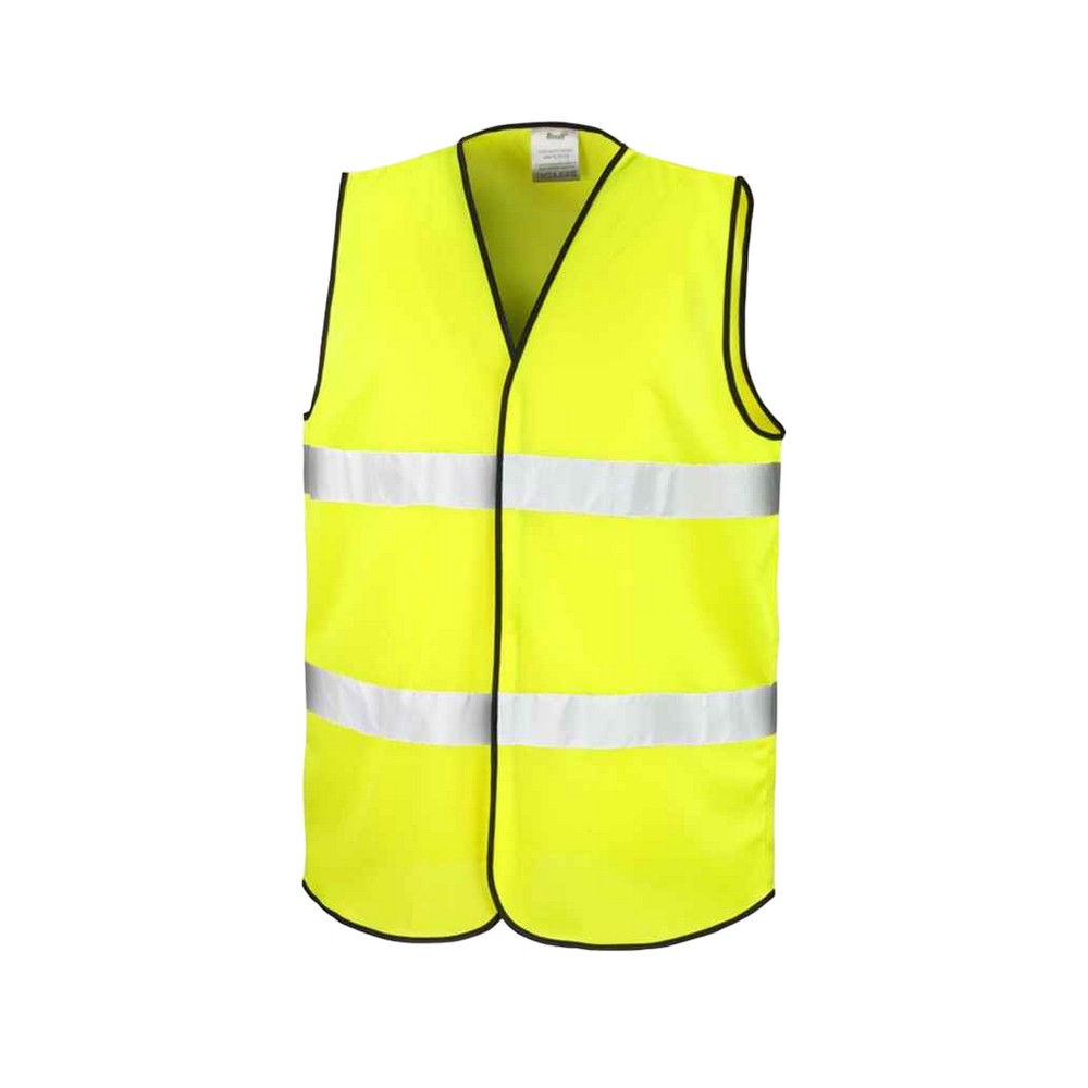 Fluorescent Yellow - Front - Result Adults Unisex Core Motorist Hi-Vis Vest