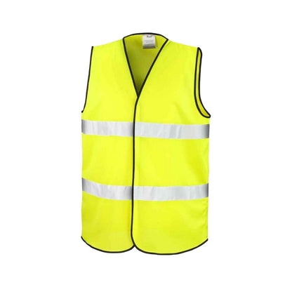 Fluorescent Yellow - Front - Result Adults Unisex Core Motorist Hi-Vis Vest