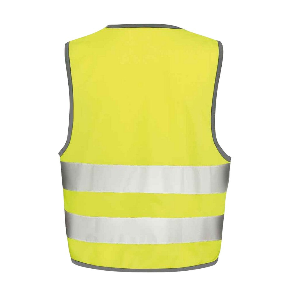 Fluorescent Yellow - Back - Result Adults Unisex Core Motorist Hi-Vis Vest