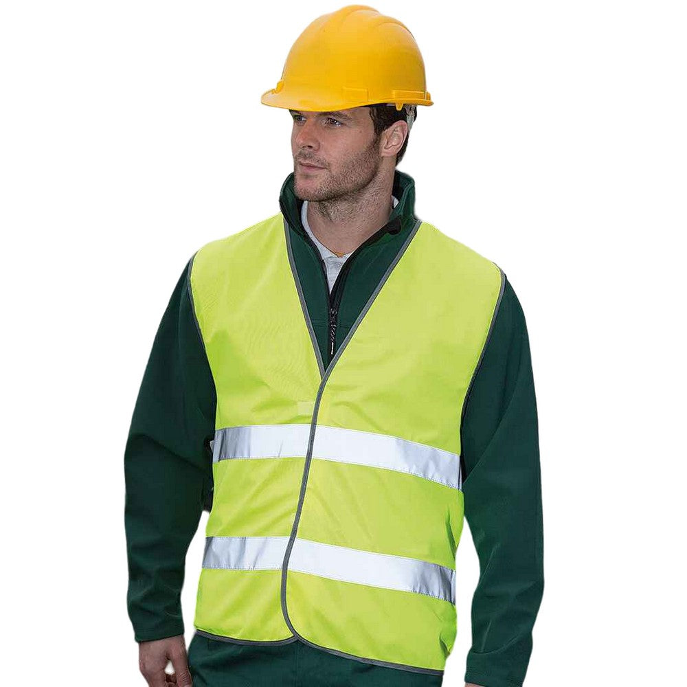 Fluorescent Yellow - Side - Result Adults Unisex Core Motorist Hi-Vis Vest