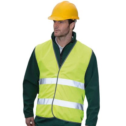 Fluorescent Yellow - Side - Result Adults Unisex Core Motorist Hi-Vis Vest