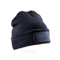 Navy - Front - Result Adults Unisex Double Knit Printers Beanie