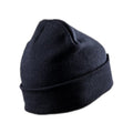 Navy - Back - Result Adults Unisex Double Knit Printers Beanie
