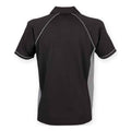 Grey-Black - Back - Finden and Hales Mens Performance Piped Polo Shirt