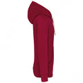 Vintage Dark Red - Side - Kariban Vintage Adults Unisex Hooded Sweatshirt