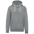 Slub Grey Heather - Front - Kariban Vintage Adults Unisex Hooded Sweatshirt