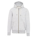 Ash Heather Grey - Front - Kariban Vintage Adults Unisex Zip Hooded Sweatshirt