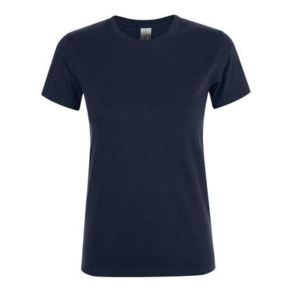 Navy - Front - SOLS Womens-Ladies Regent Short Sleeve T-Shirt