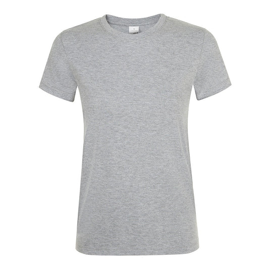Grey Marl - Front - SOLS Womens-Ladies Regent Short Sleeve T-Shirt