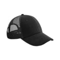 Black - Front - Beechfield Adults Unisex Jersey Athleisure Trucker Cap