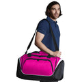 Fuchsia-Black-Light Grey - Back - Quadra Pro Team Locker Bag