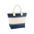 Navy-Off White - Front - Quadra Womens-Ladies Canvas Deck Bag