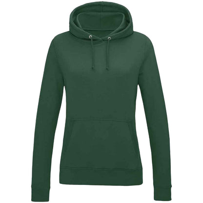 Bottle Green - Front - AWDis Womens-Ladies Girlie College Hoodie