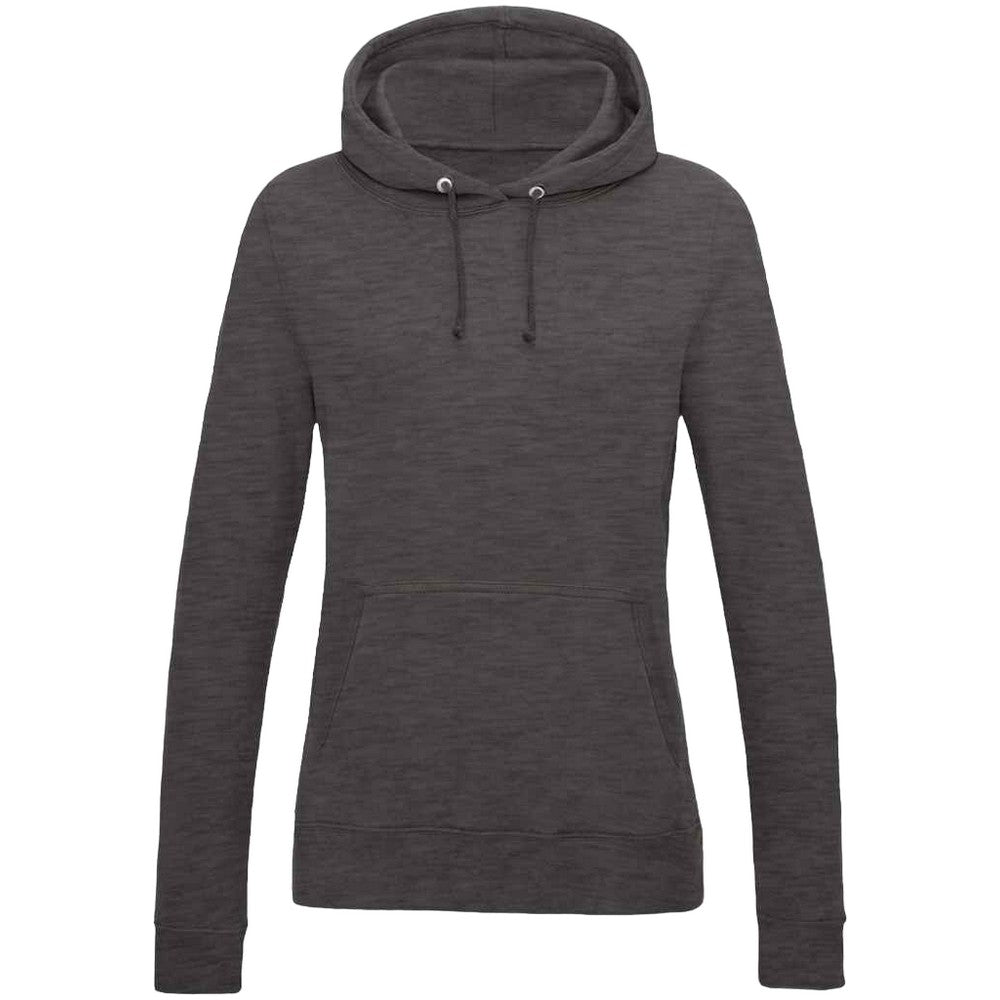 Charcoal - Front - AWDis Womens-Ladies Girlie College Hoodie