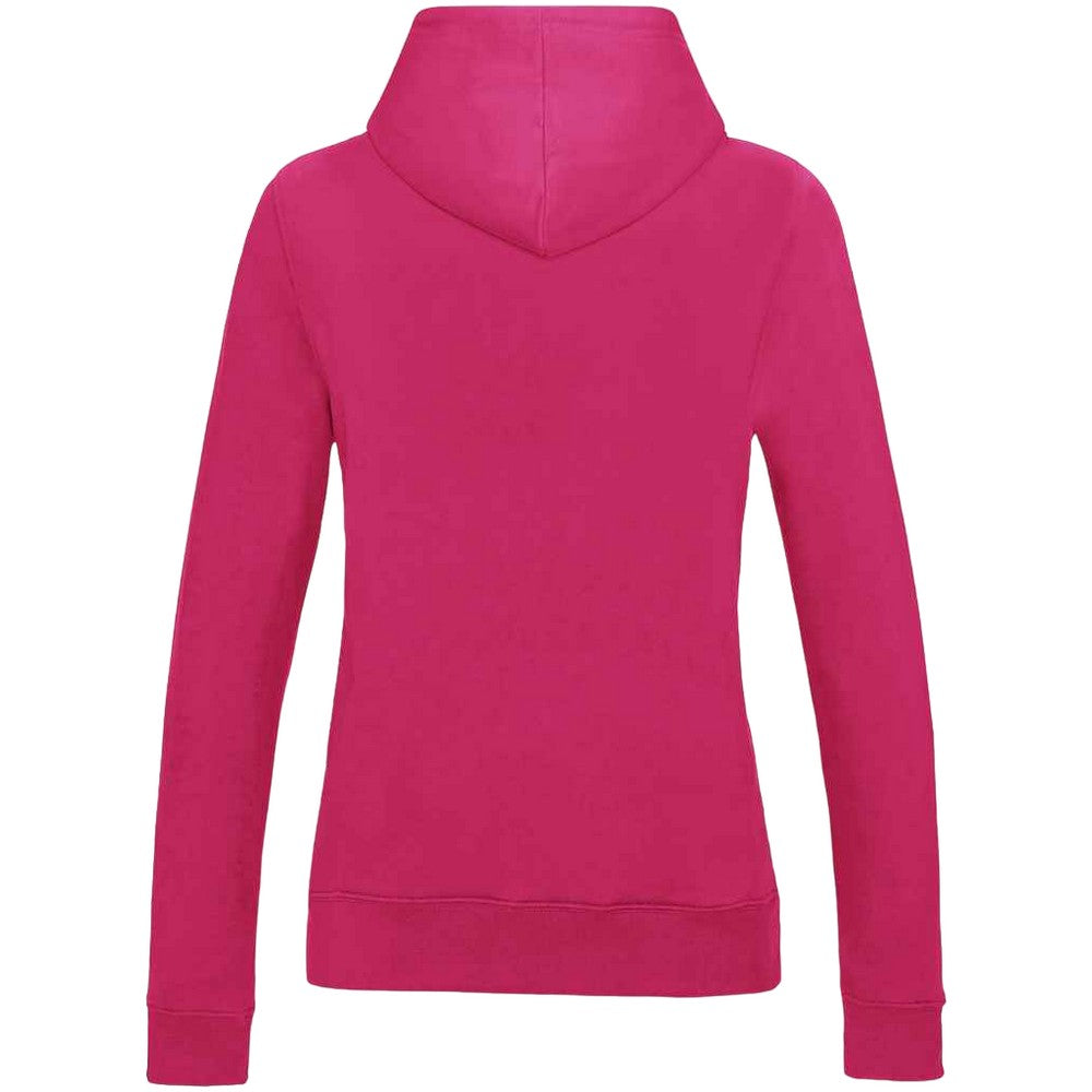 Hot Pink - Back - AWDis Womens-Ladies Girlie College Hoodie