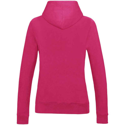 Hot Pink - Back - AWDis Womens-Ladies Girlie College Hoodie