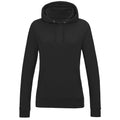 Black Smoke - Front - AWDis Womens-Ladies Girlie College Hoodie