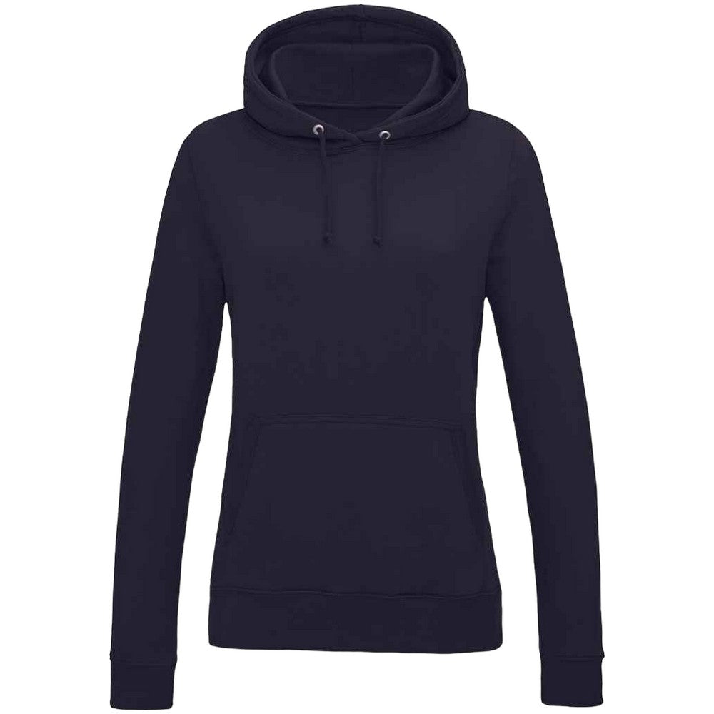 New French Navy - Front - AWDis Womens-Ladies Girlie College Hoodie